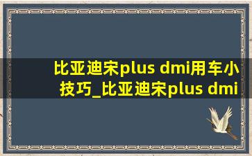 比亚迪宋plus dmi用车小技巧_比亚迪宋plus dmi用车成本对比